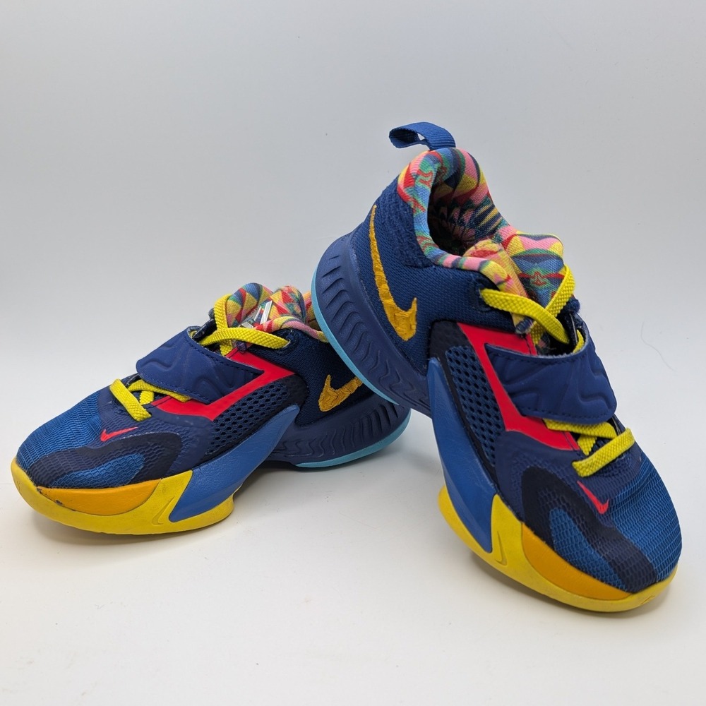 Nike Giannis Immortality 2 Toddler Blue Yellow Basketball Shoes DV3016-400 10.5C